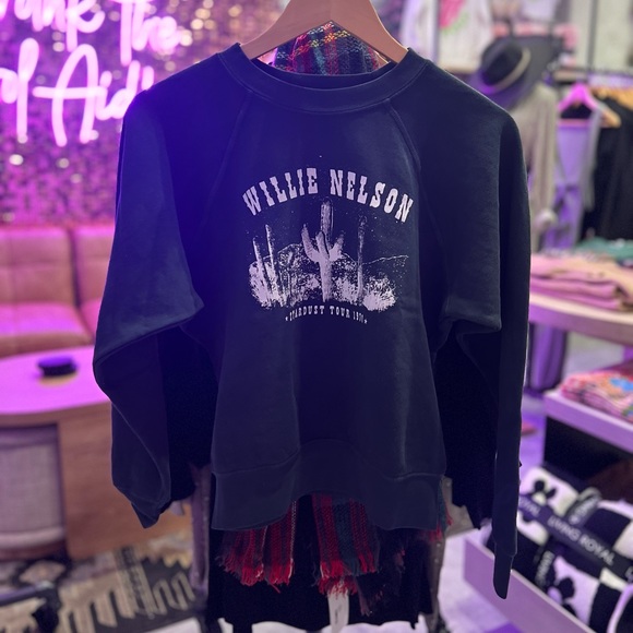 Daydreamer Willie Nelson Stardust Tour Raglan Crewneck - Picture 7 of 12